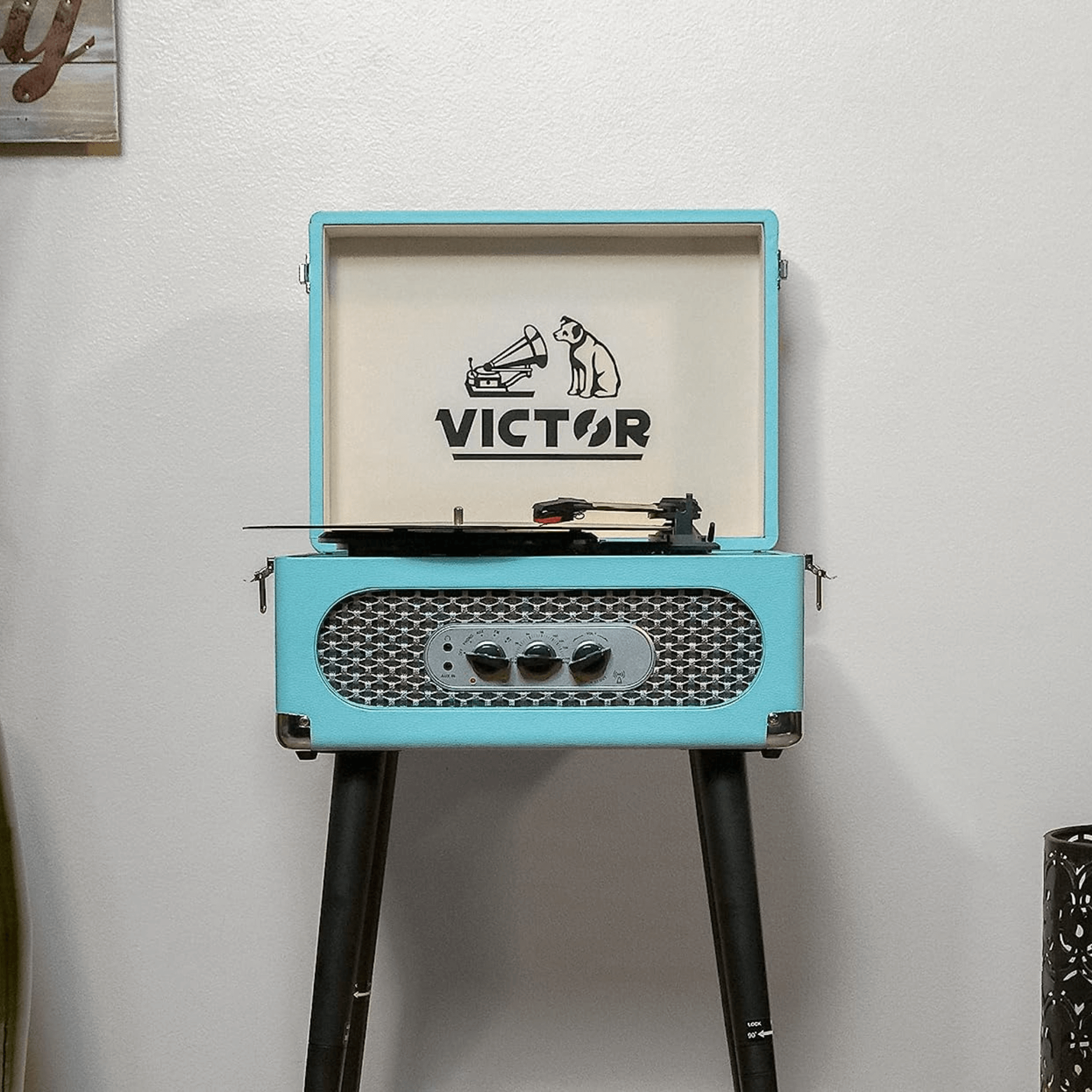Victor Andover 5-in-1 Music Center with Chair-Height Legs and Bluetooth Function