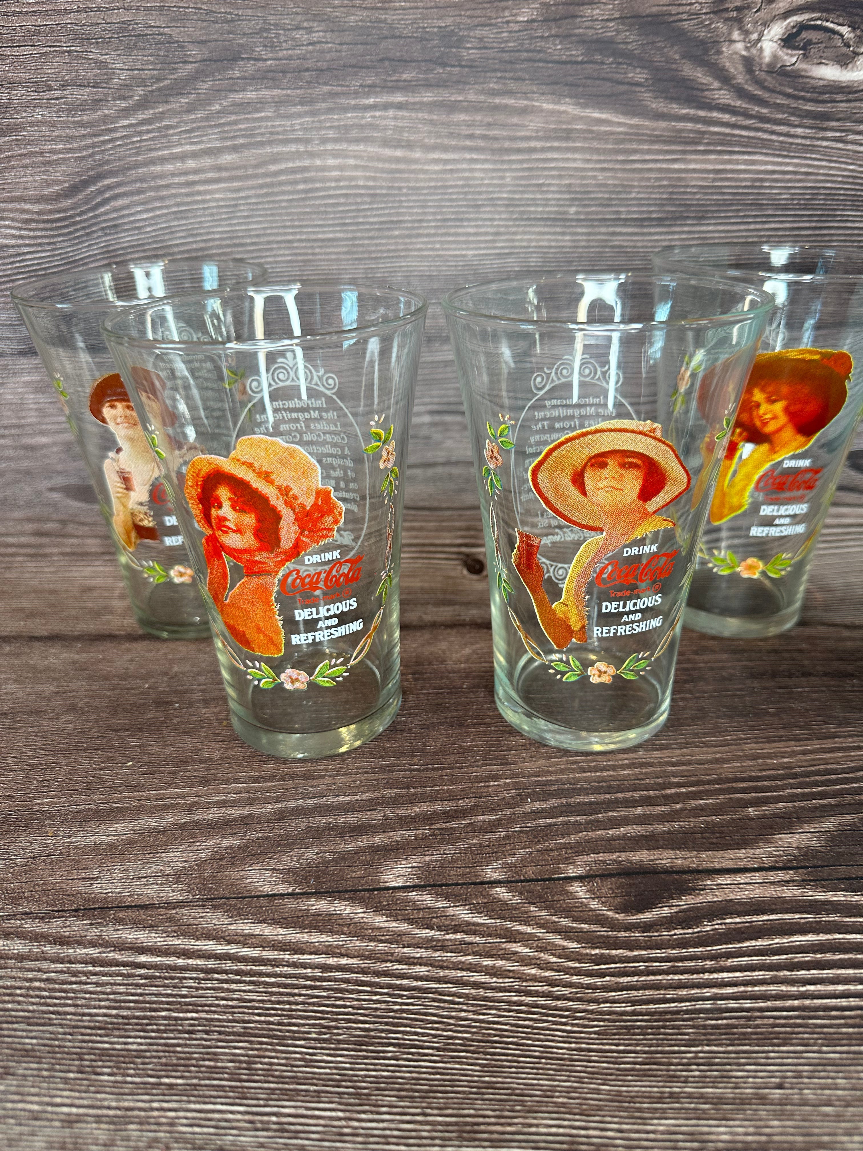 Vintage Coca Cola Magnificent Ladies Collector Series 1 Glasses