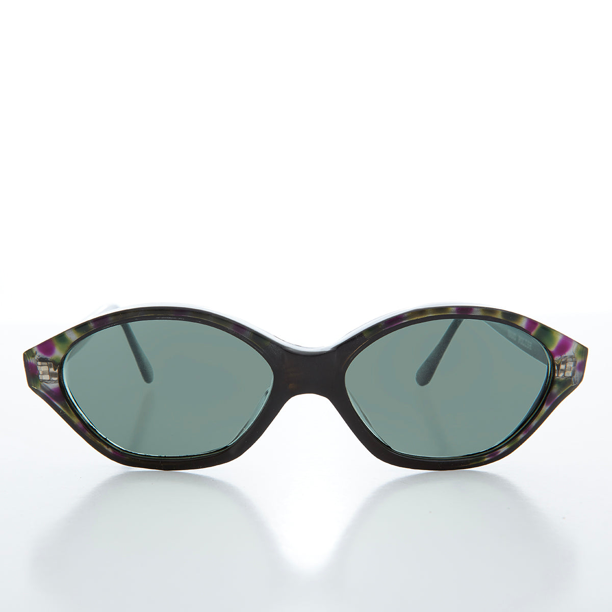 Slim Black Cat Eye Vintage Sunglasses - Zelda