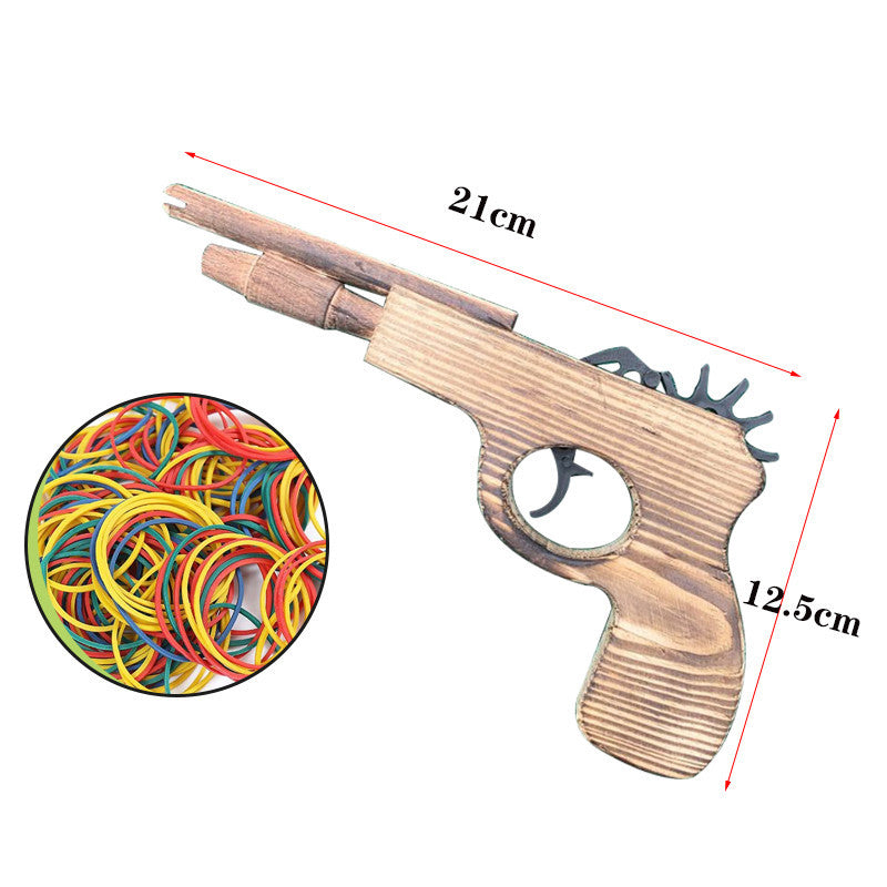 Wooden Rubber Band Launcher Burst Model Classic Nostalgic