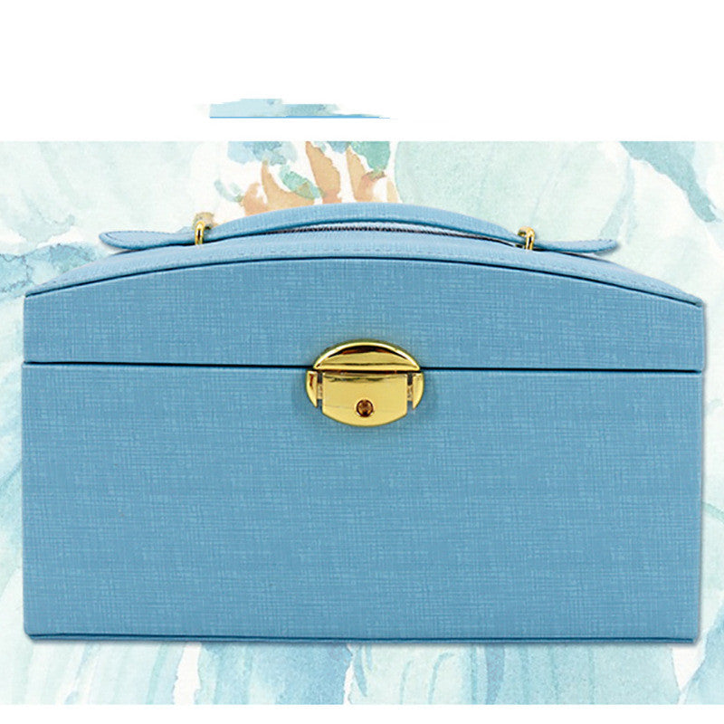 Jewelry Three-layer Storage Box Wooden