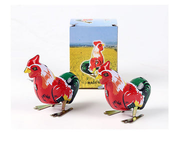 Nostalgic Retro Handmade Tin Strip Iron Rooster Jumping Chicken