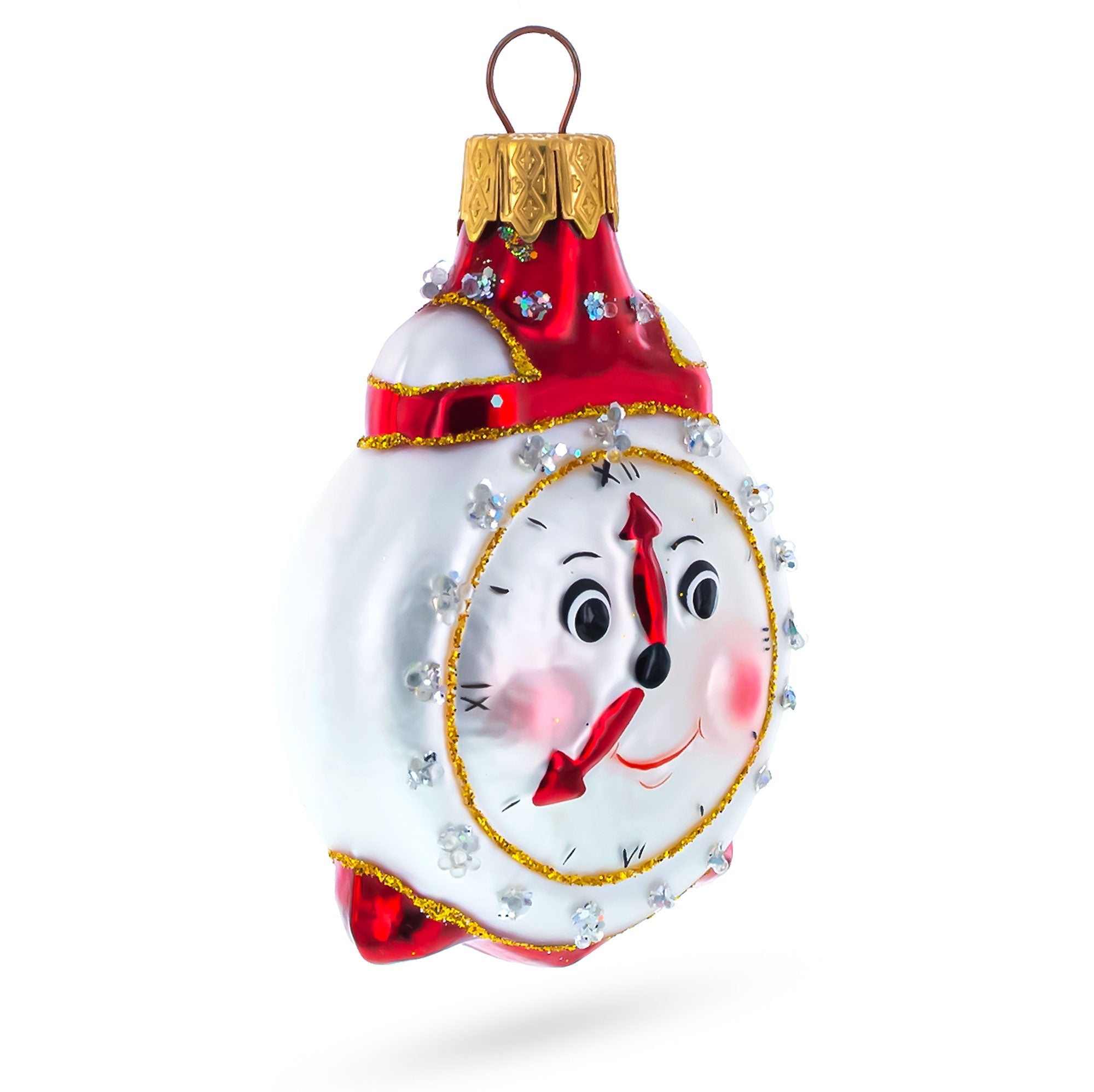 Smiling Face Alarm Clock Christmas Ornament