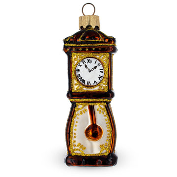 Grandfather Clock Glass Christmas Ornament