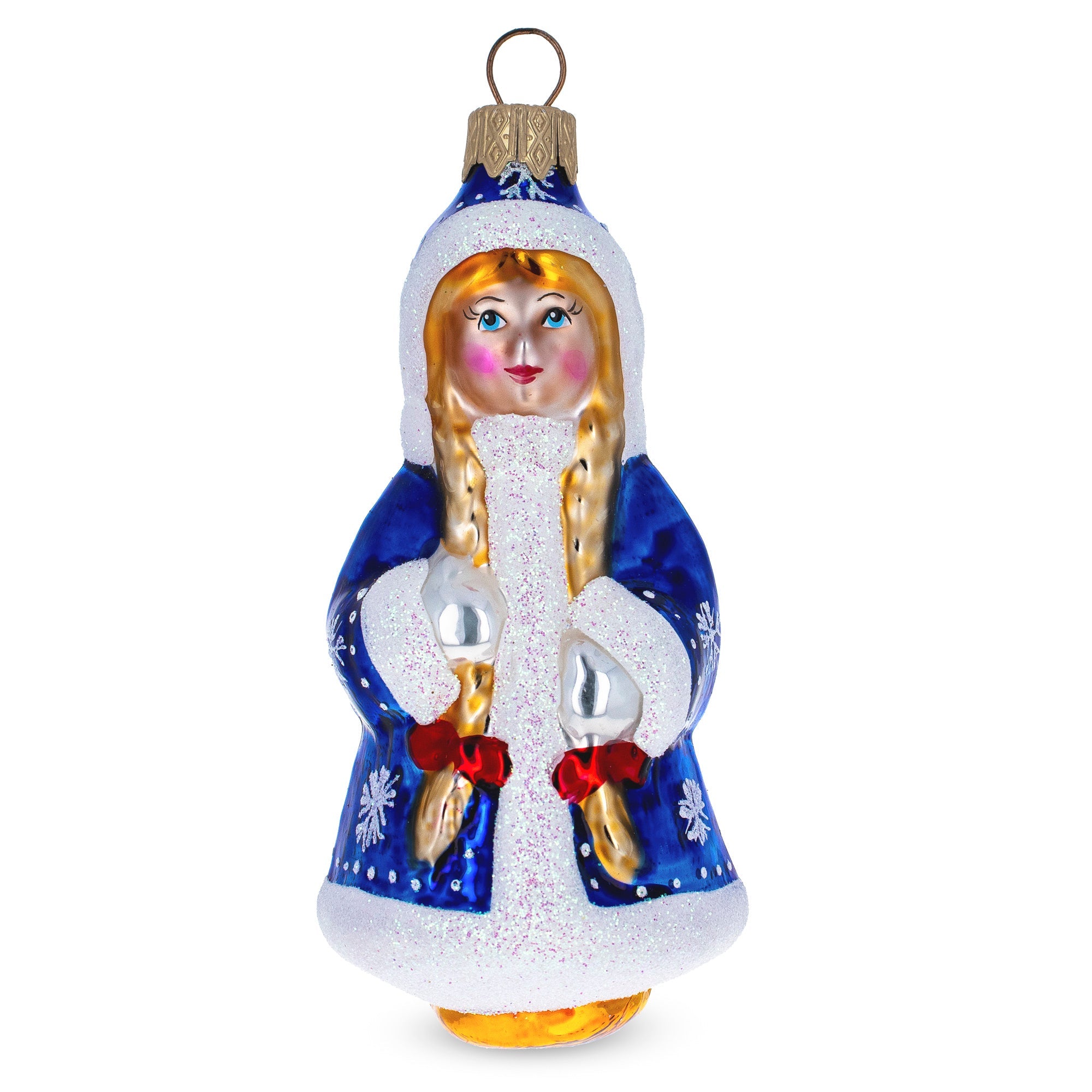 Snow Maiden Snigurochka Glass Christmas Ornament