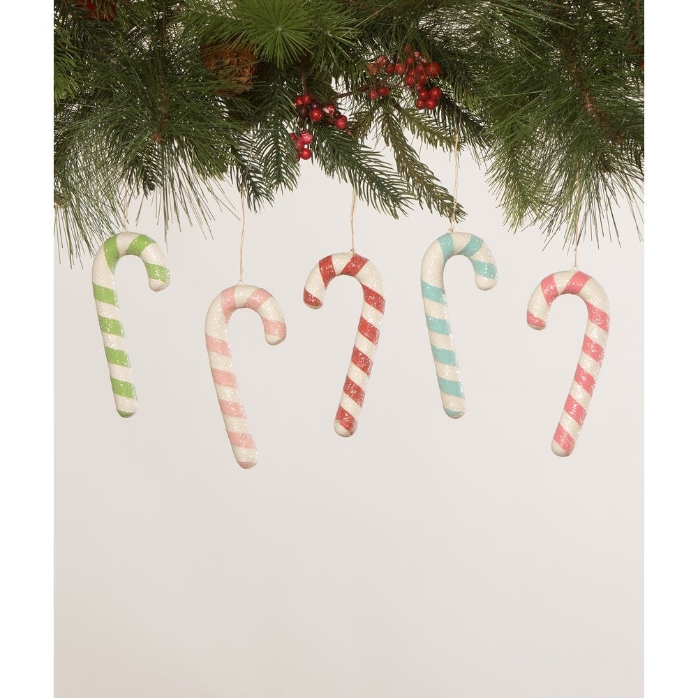 Aqua Candy Cane Ornament by Bethany Lowe Designs