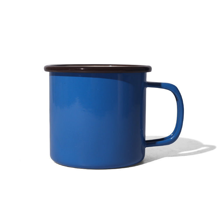 Thickened Enamelled Cup Roll Covered Enamel Cup Retro Nostalgic Coated Mug