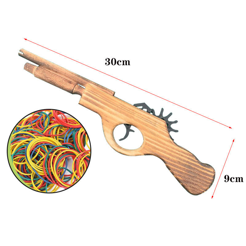 Wooden Rubber Band Launcher Burst Model Classic Nostalgic