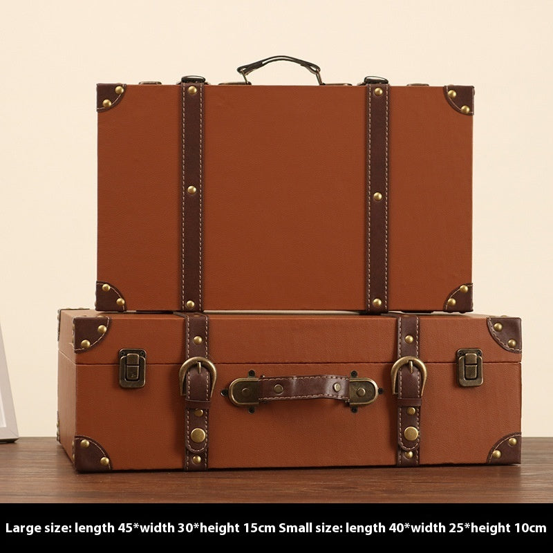European-style Retro Suitcase Storage Box