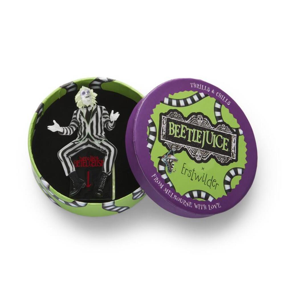 Beetlejuice Brooch by Erstwilder