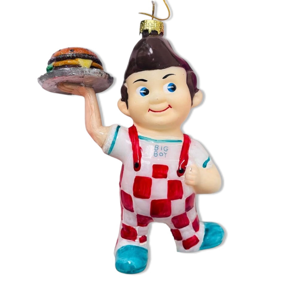 Big Boy Burger Glass Ornament