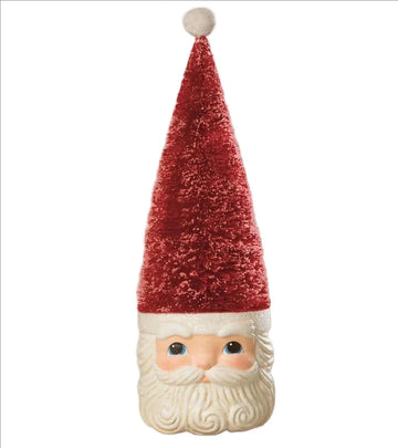 Bottle Brush Santa Red Figure by Bethany Lowe Designs -12"
