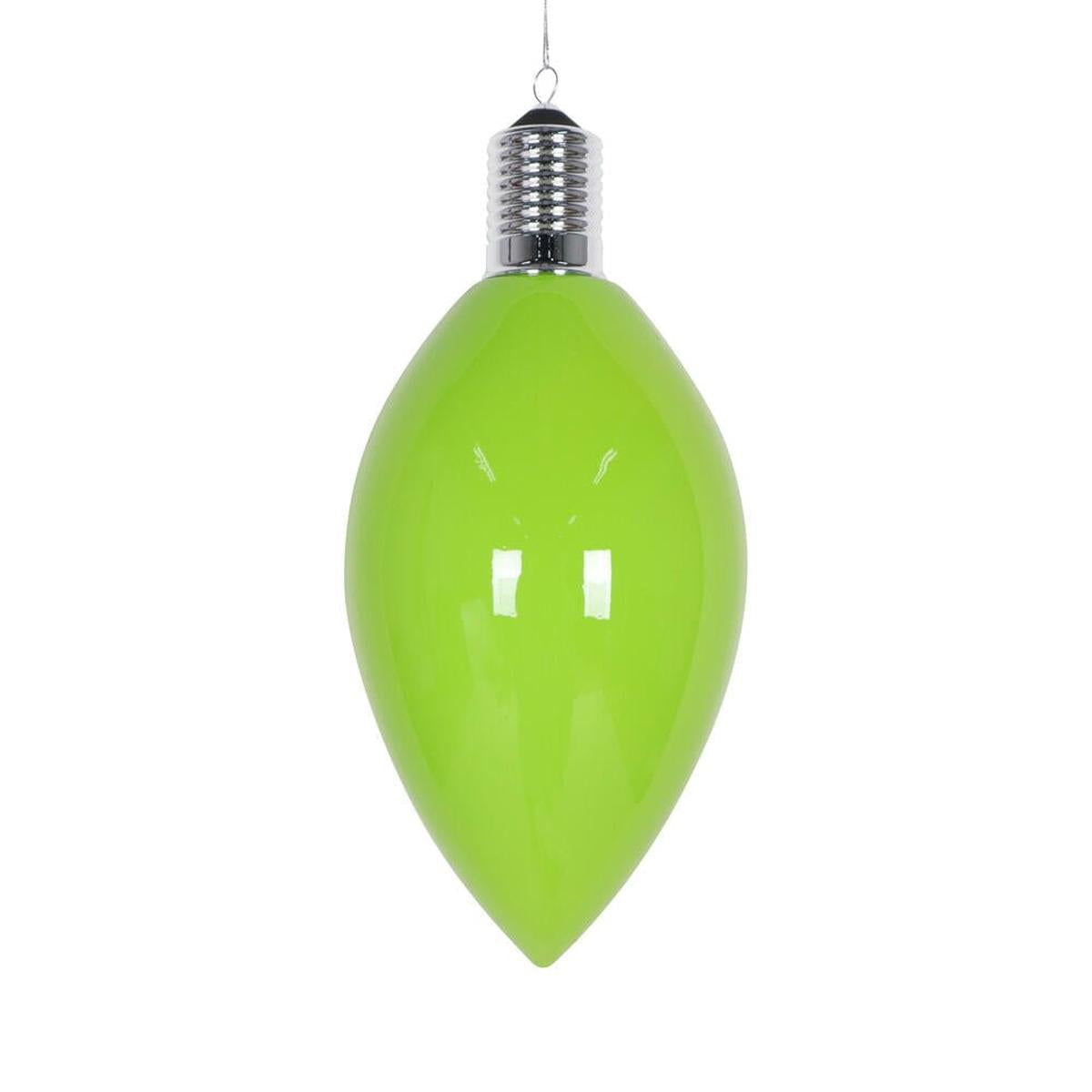 15" Enamel C9 Bulb Ornament: Lime Green