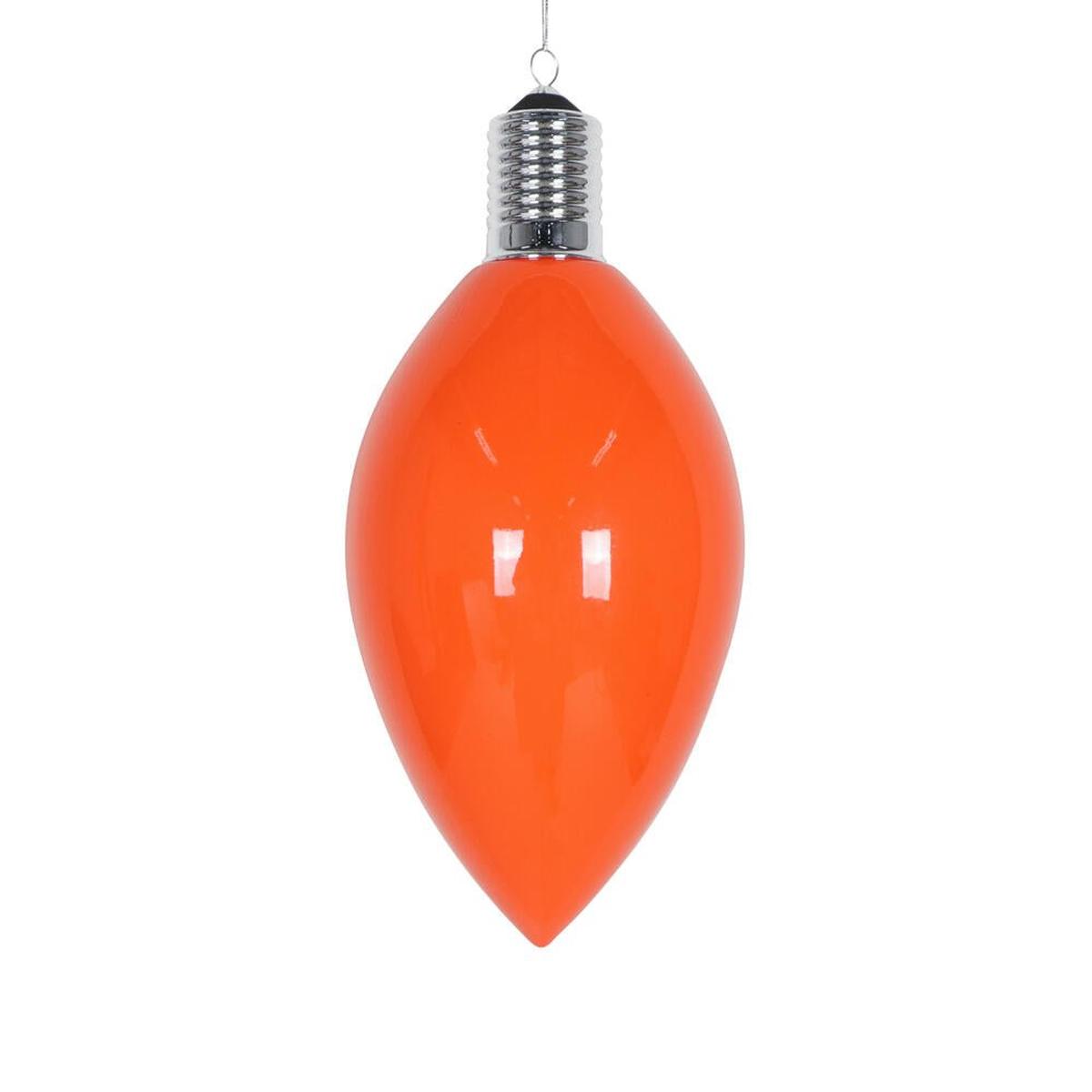 15" Enamel C9 Bulb Ornament: Orange