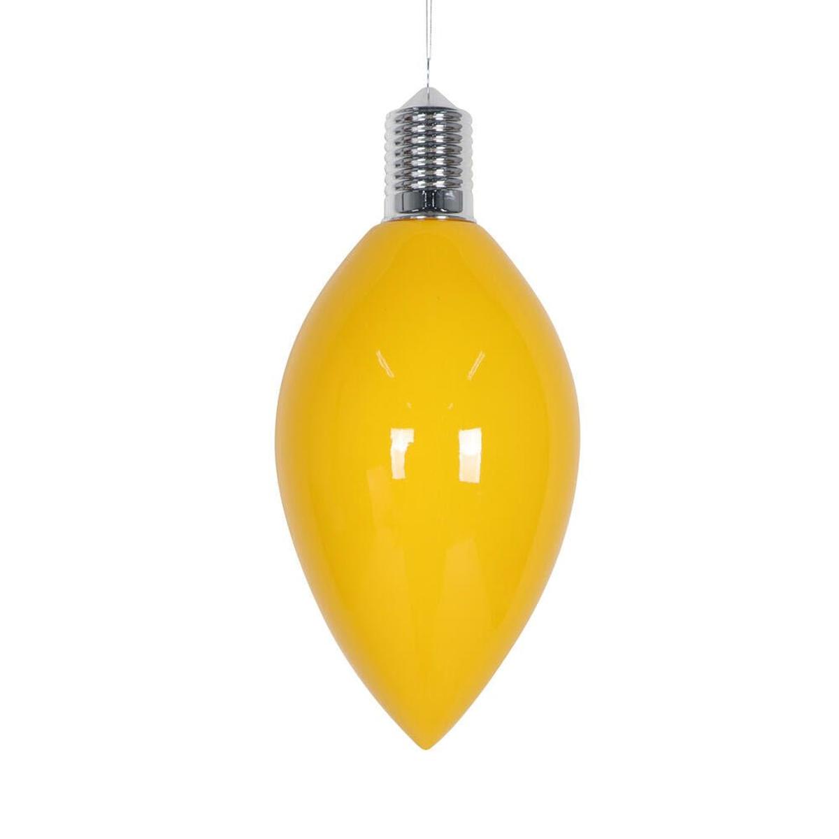 15" Enamel C9 Bulb Ornament: Yellow