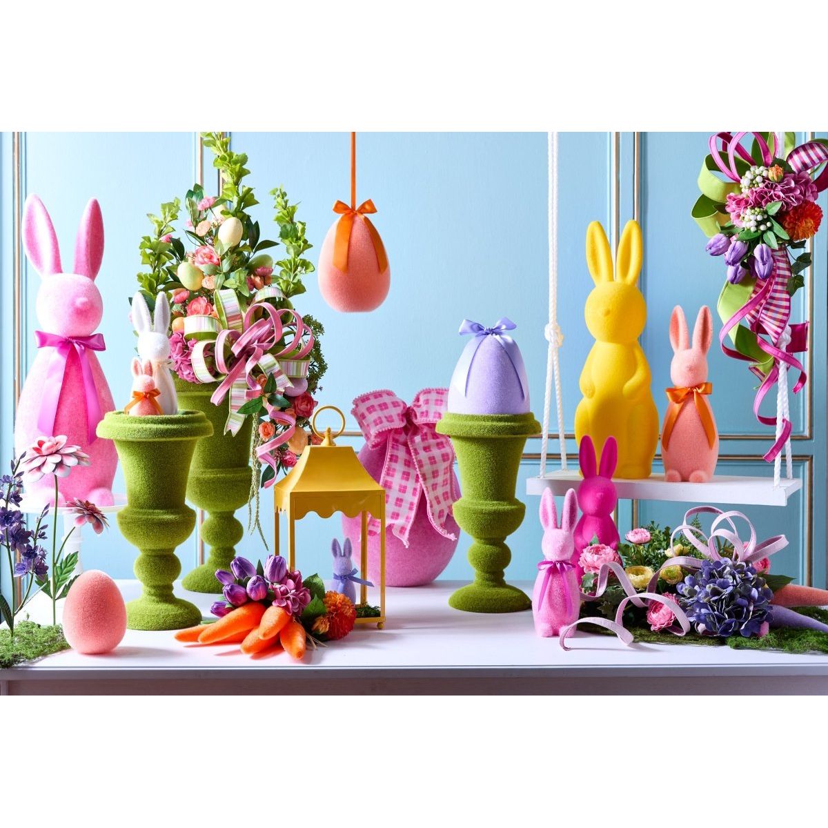 16" Sherbet Flocked Bunny