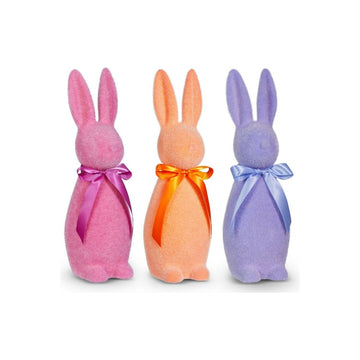 16" Sherbet Flocked Bunny
