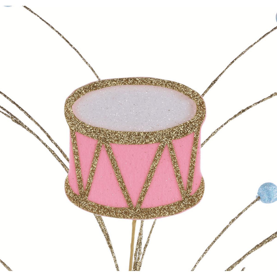 23" Felt Glitter Nutcracker Drum Spray: Pastel