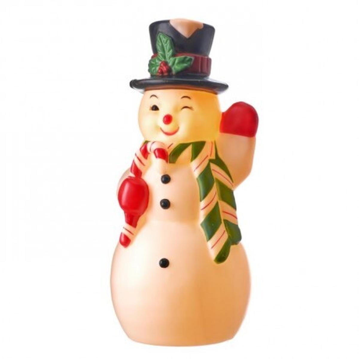 24" Retro Plastic Outdoor Snowman