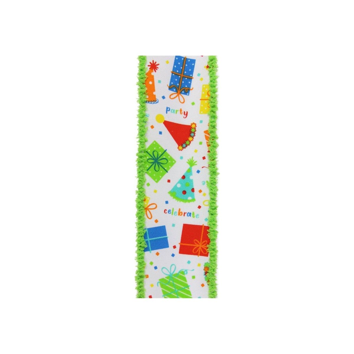 2.5" Birthday Party Gifts Ribbon: Primary Colors