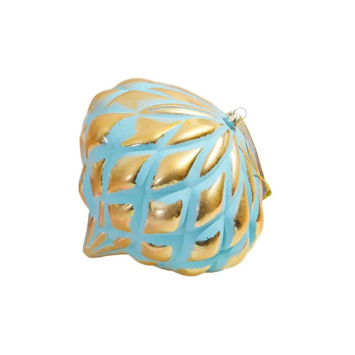 5” Mint Green & Gold Onion Ornament