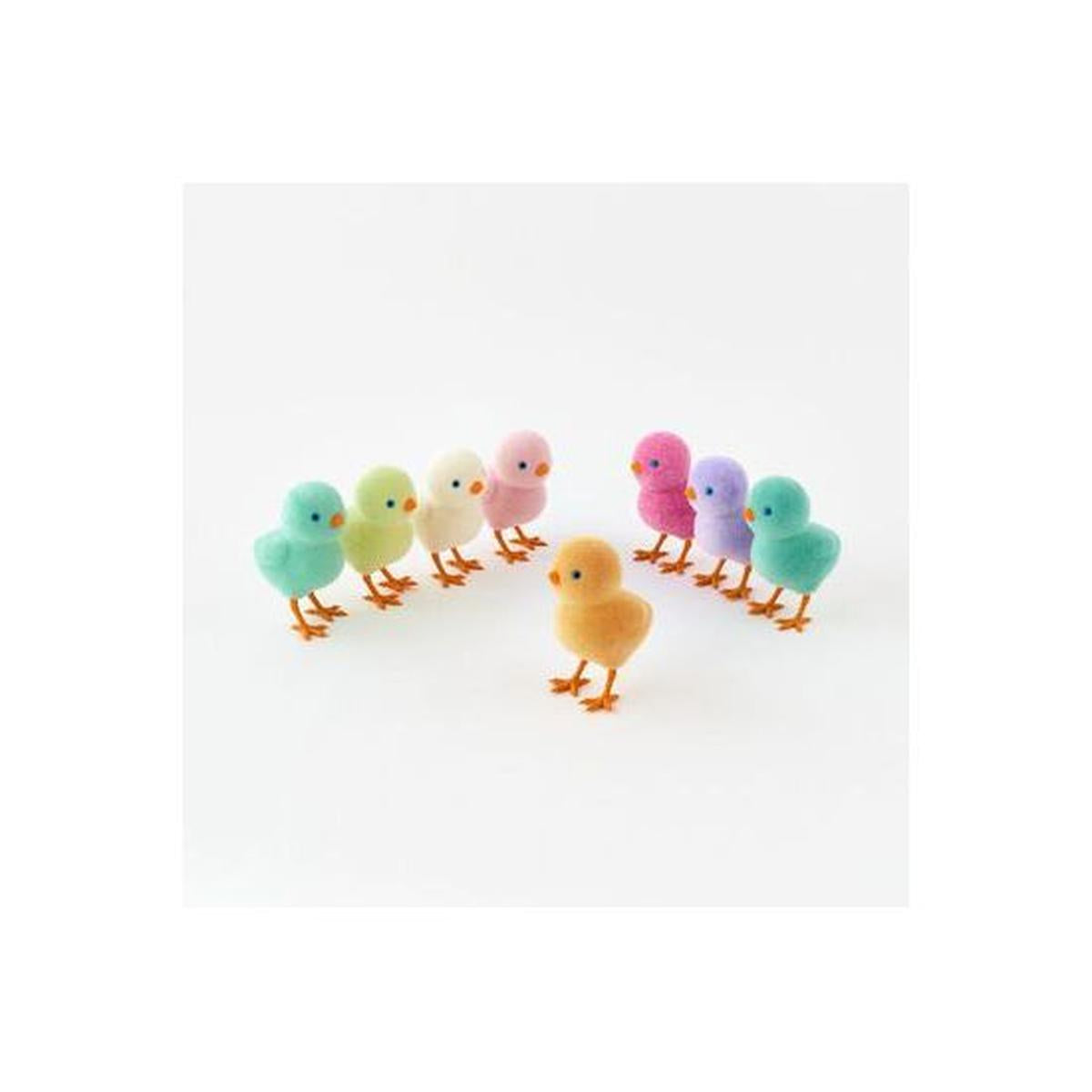 6.5" Flocked Baby Chick (Assorted Colors)