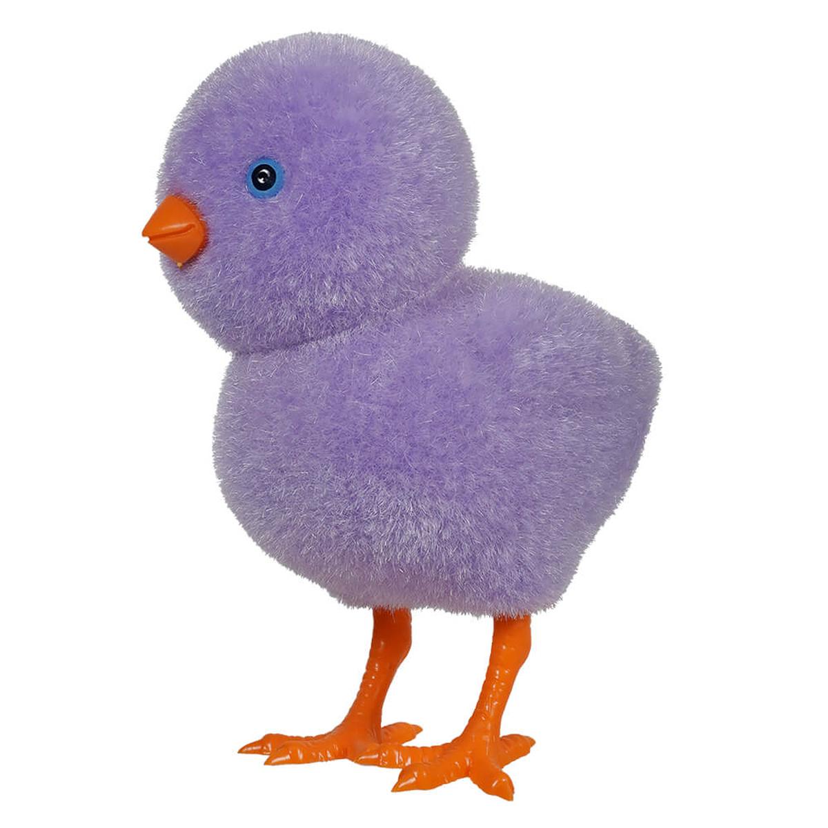 6.5" Flocked Baby Chick (Assorted Colors)
