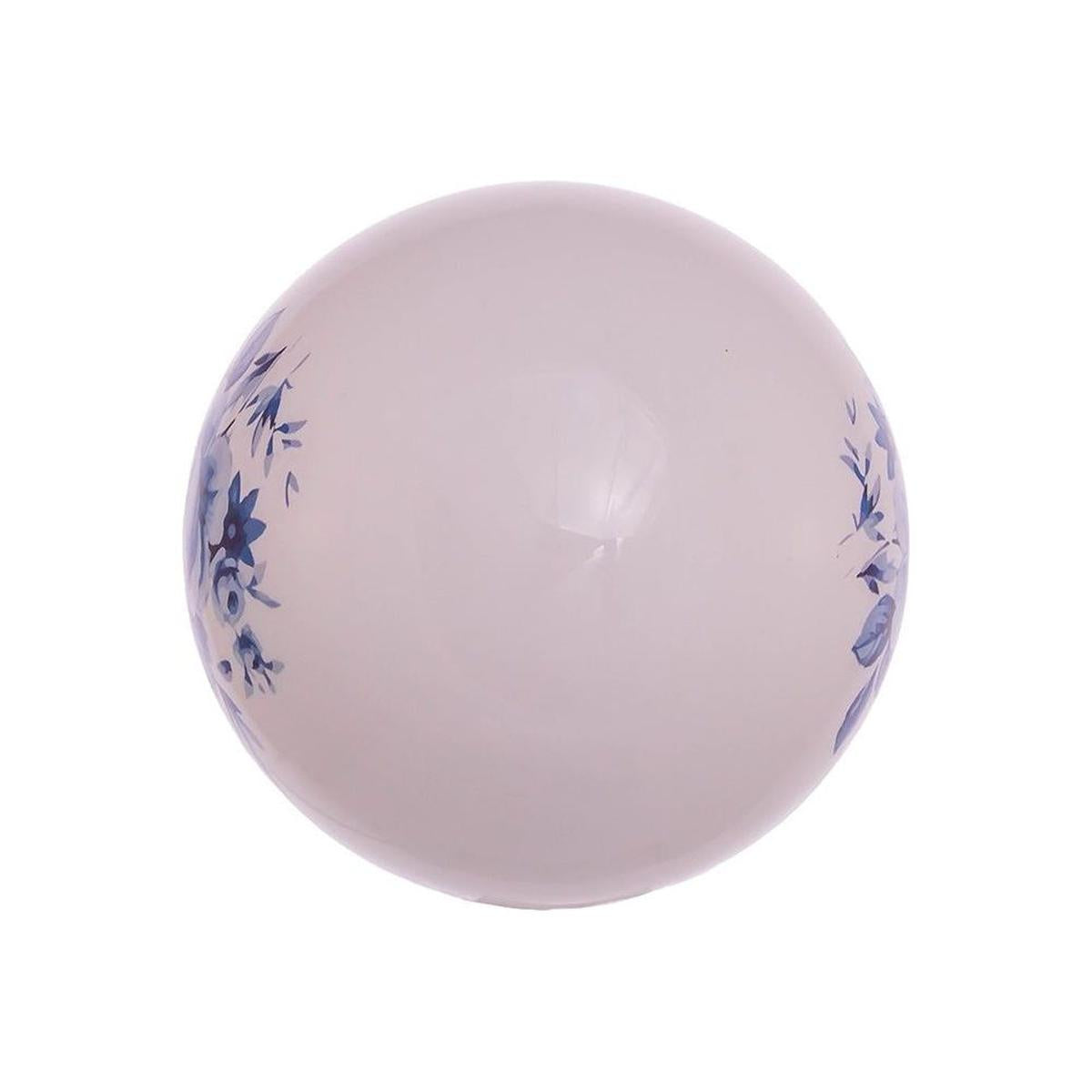 Kurt Adler 80MM Delft Blue Shiny Glass Ball Ornaments, 6-Piece Set