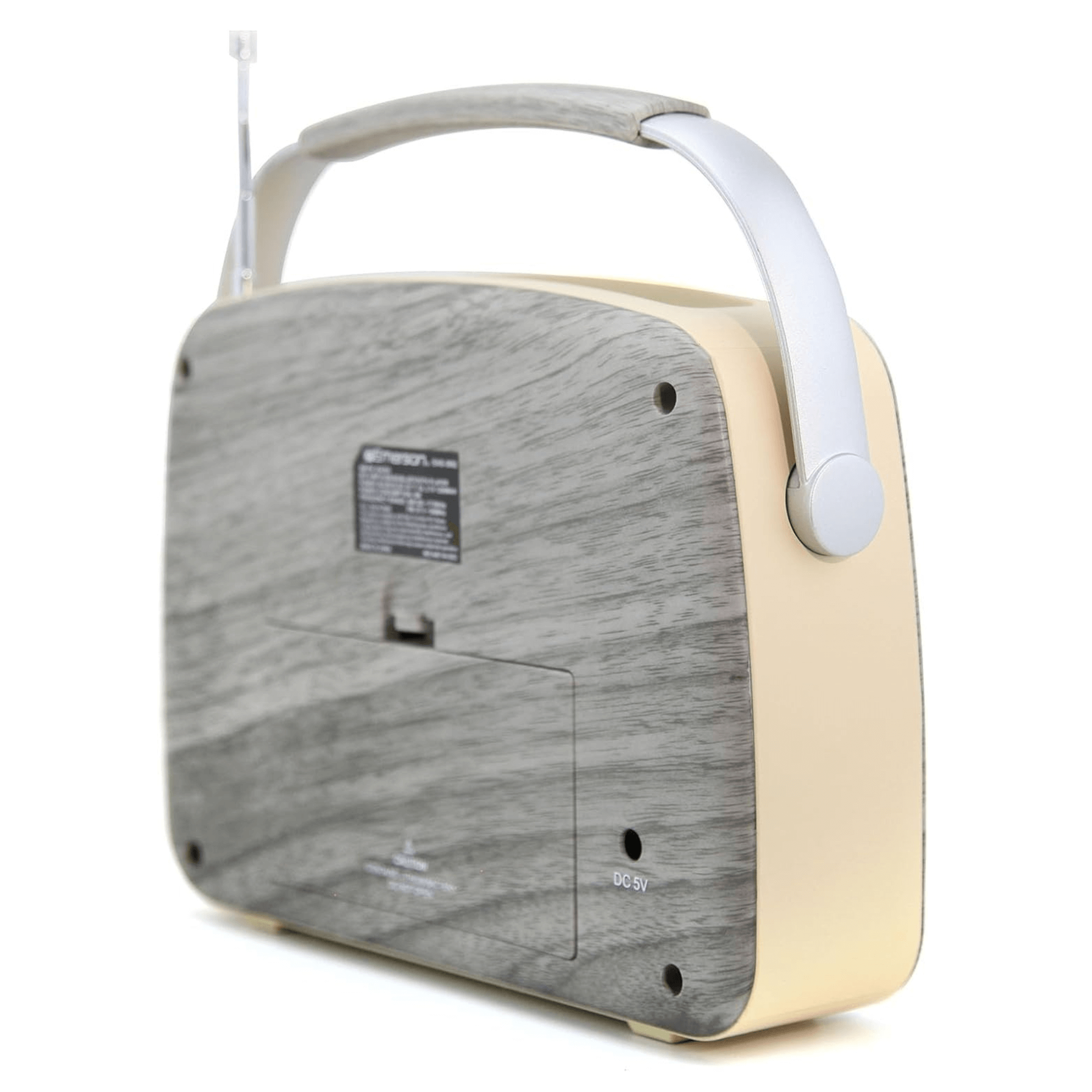 Emerson Portable Retro Radio with Built-In Rechargeable Battery and Memory Set