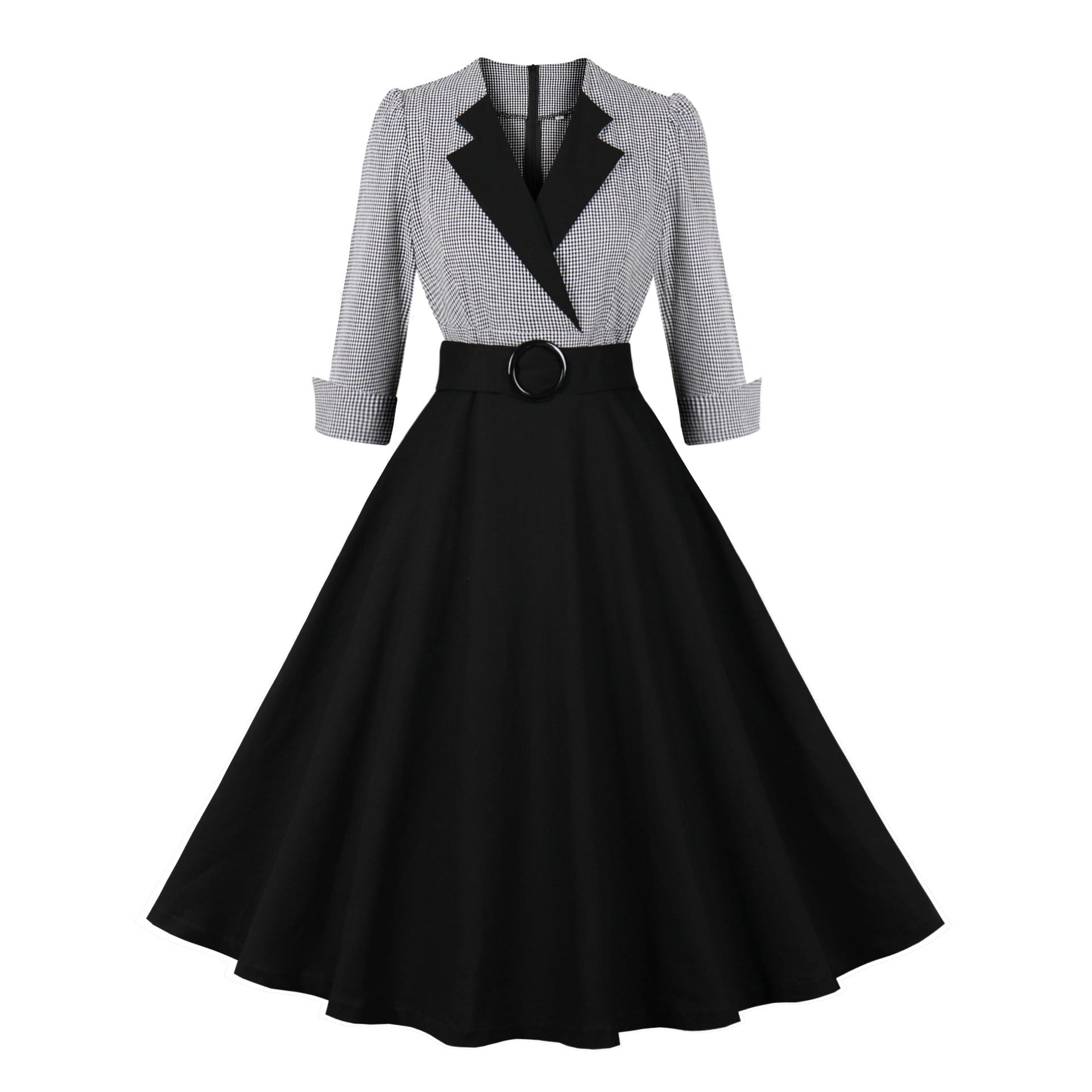Elegant Retro Large Swing Women's Dress Cotton