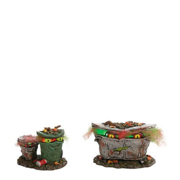 Halloween Spooky Trash Cans - 2 Piece Set