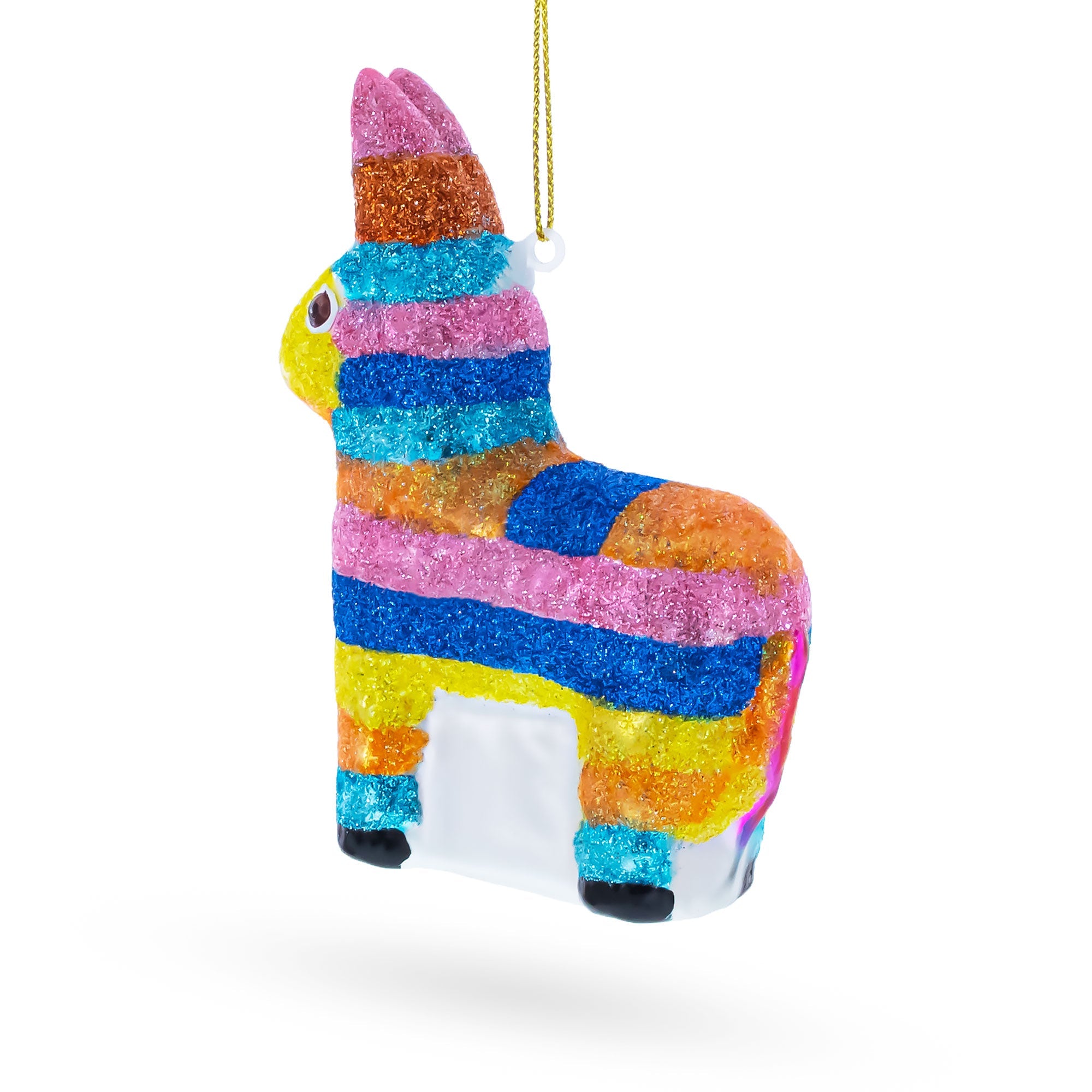 Festive Pinata Glass Christmas Ornament