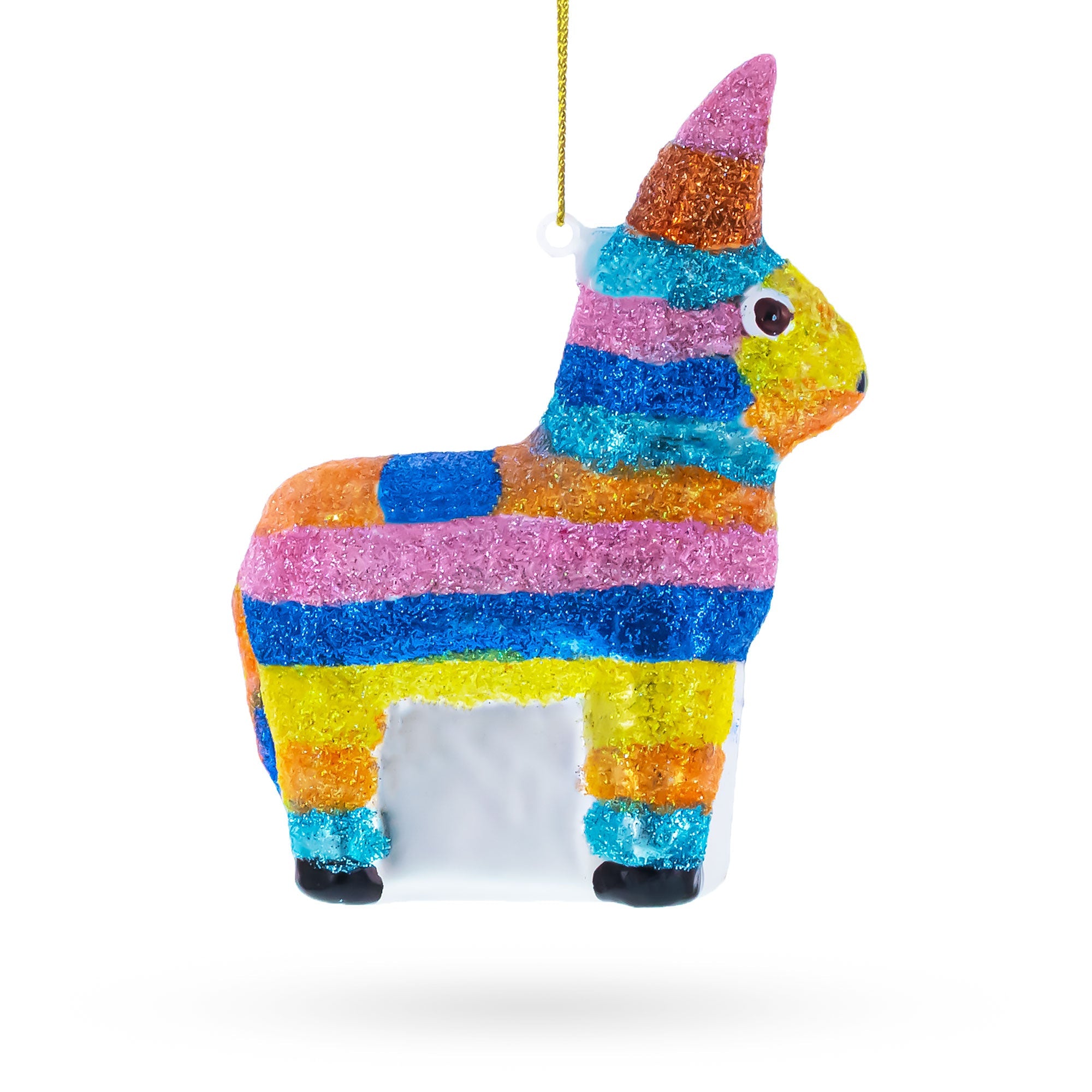 Festive Pinata Glass Christmas Ornament