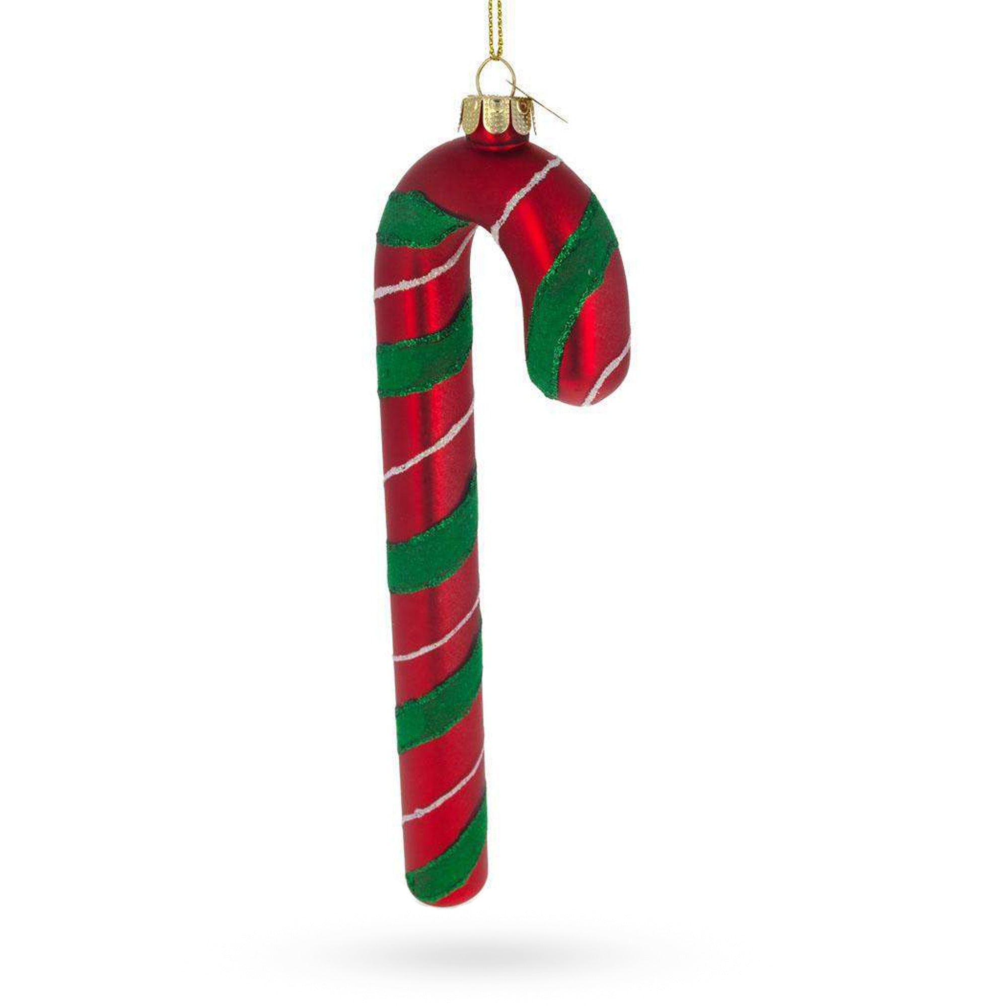 Candy Cane Glass Christmas Ornament