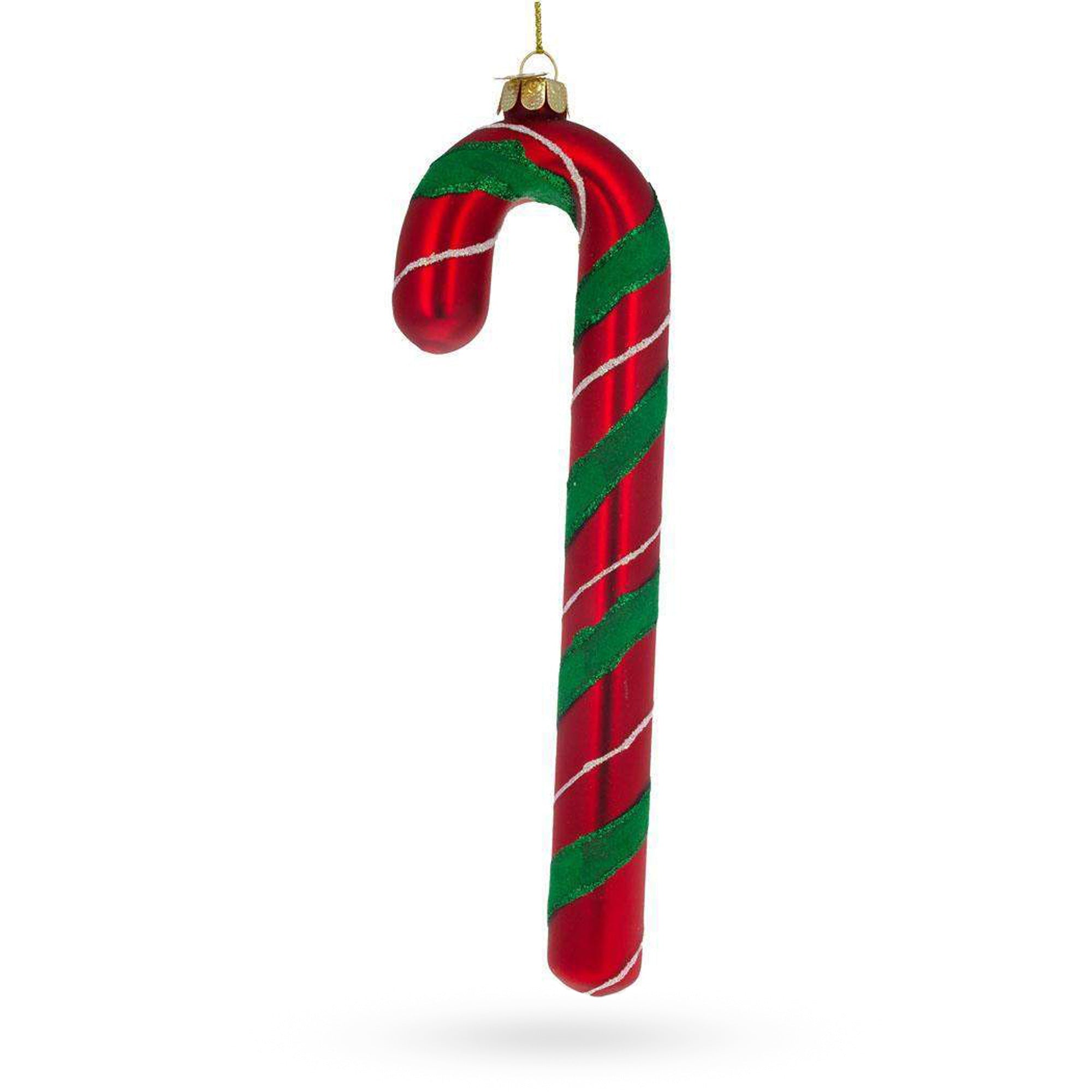 Candy Cane Glass Christmas Ornament