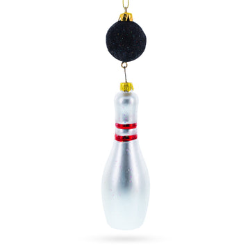 Striking Bowling Ball Glass Christmas Ornament