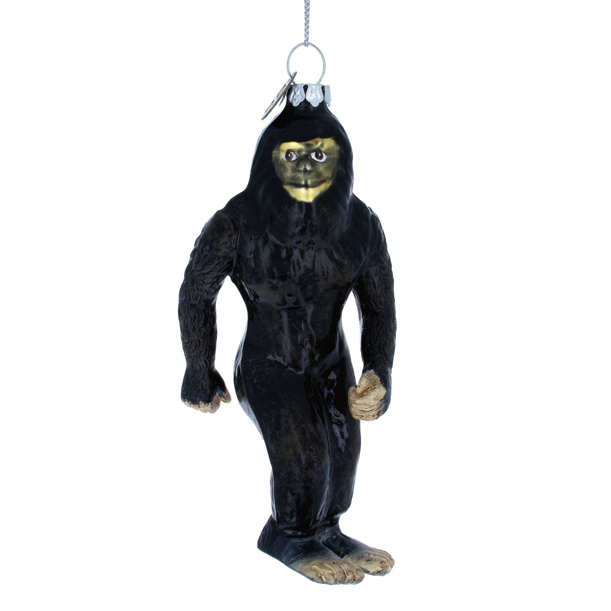 Bigfoot Glass Christmas Ornament