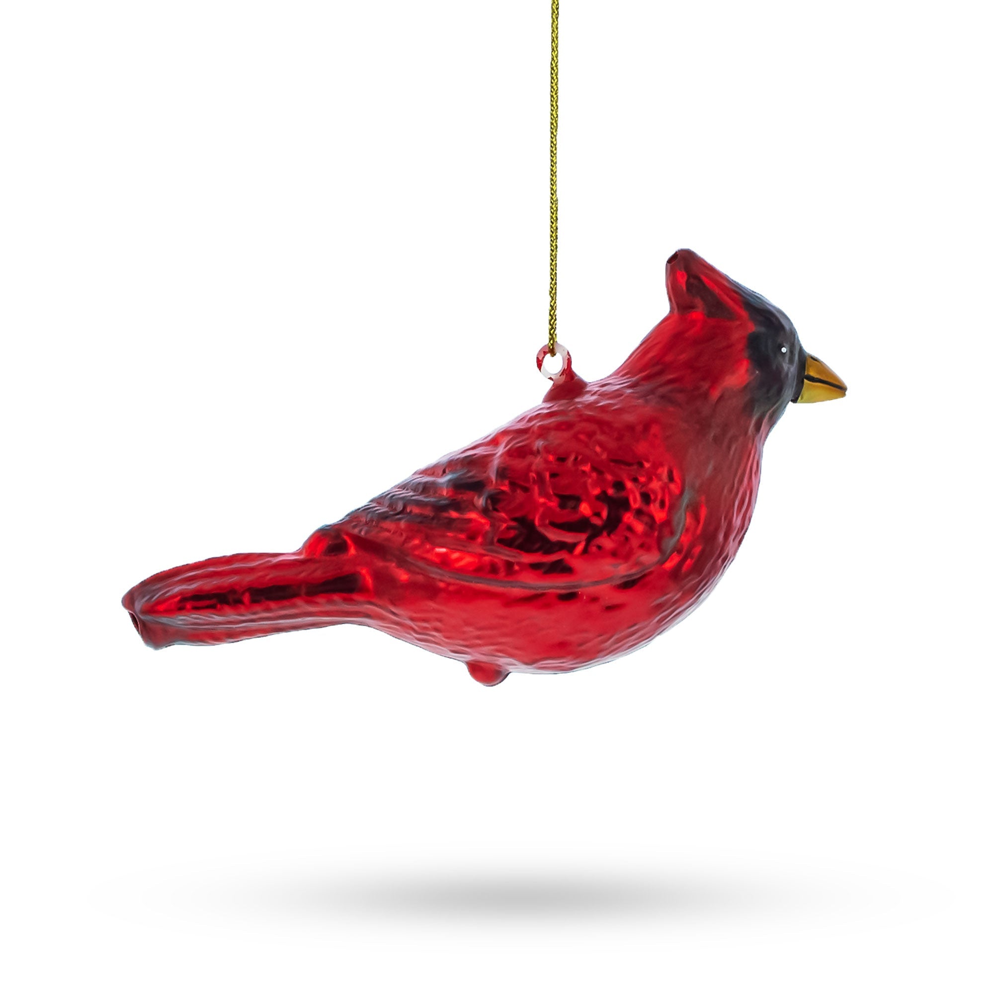 Red Cardinal Glass Christmas Ornament