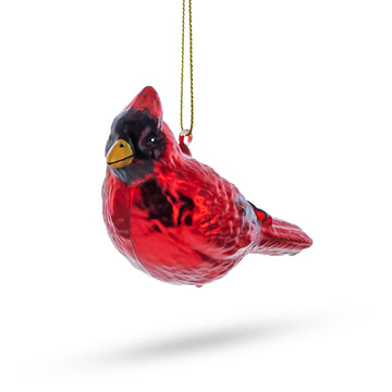 Red Cardinal Glass Christmas Ornament