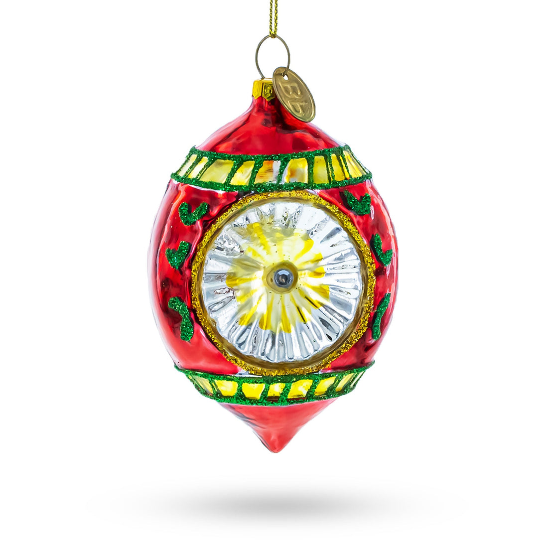 Vintage-Inspired Retro Reflector Glass Christmas Ornament