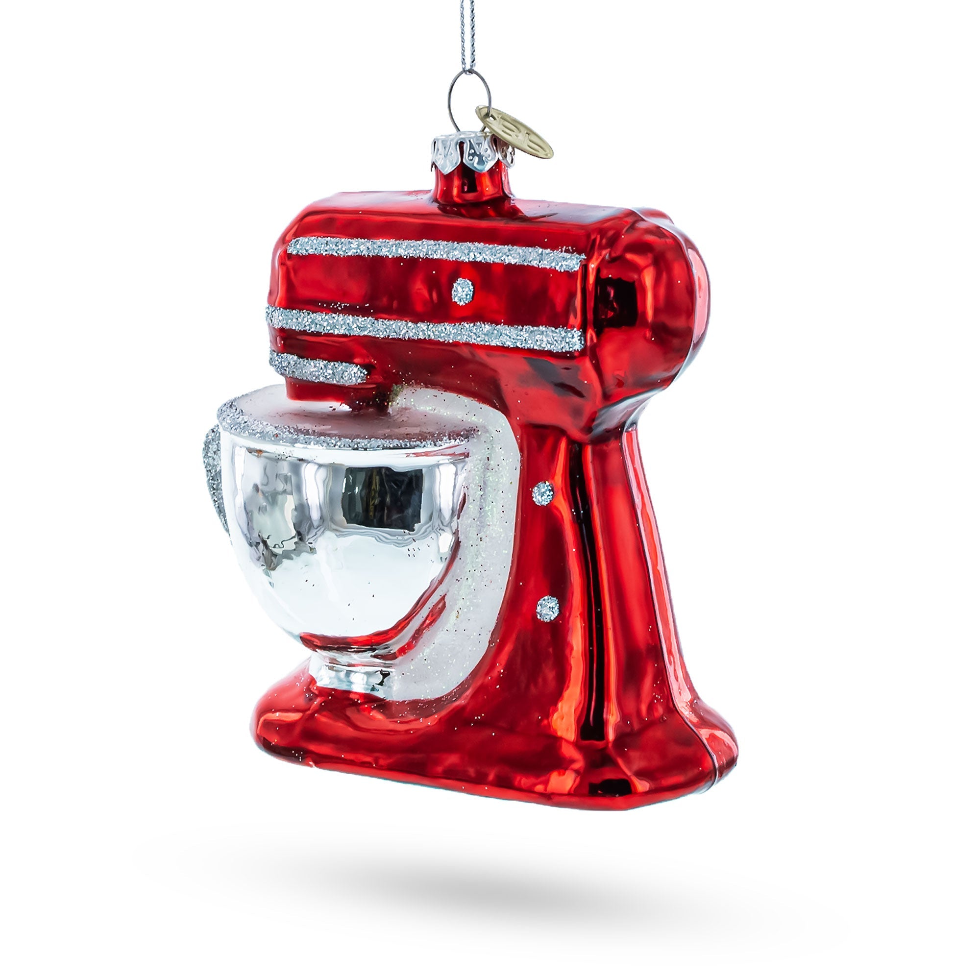 Retro Stand Kitchen Mixer Glass Christmas Ornament