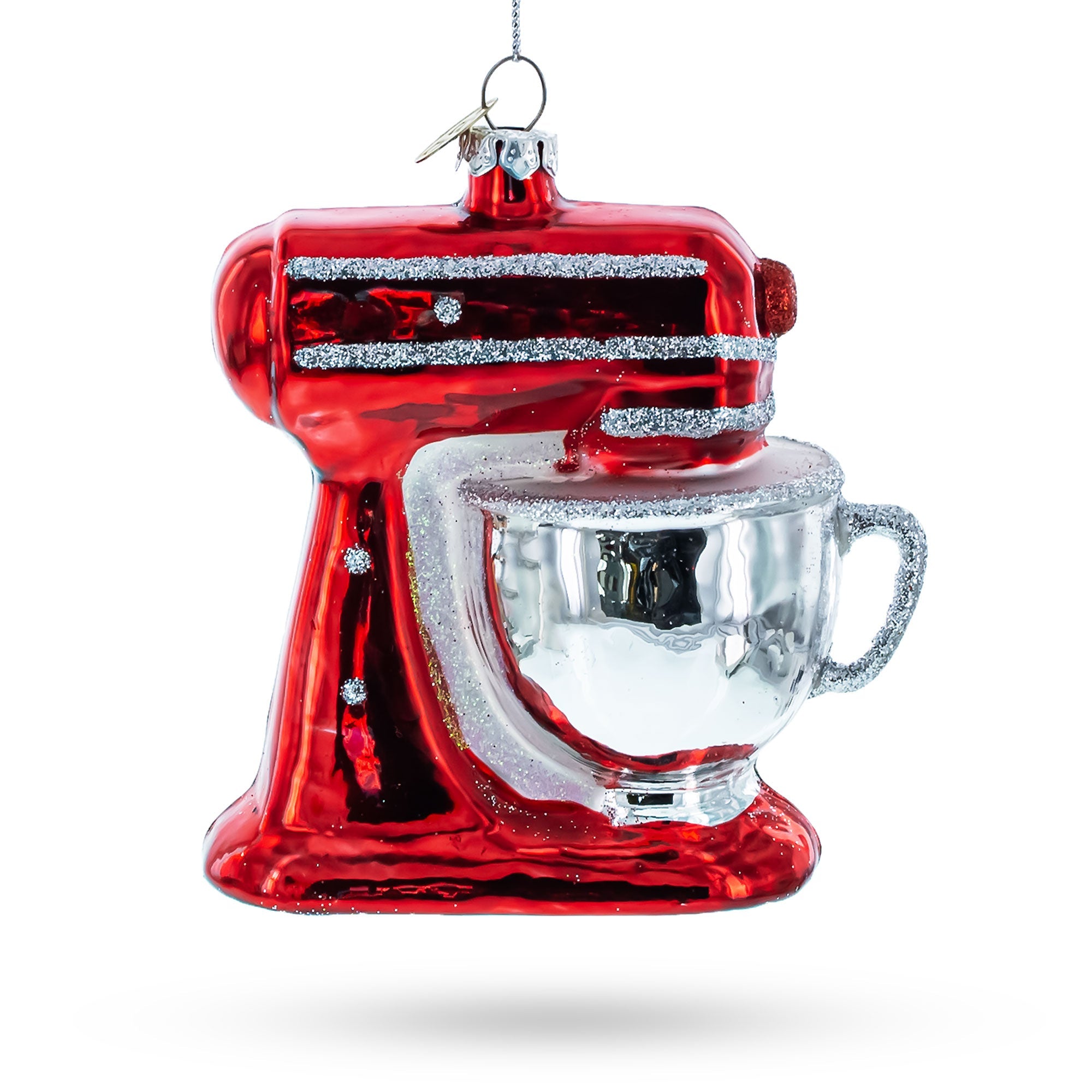 Retro Stand Kitchen Mixer Glass Christmas Ornament