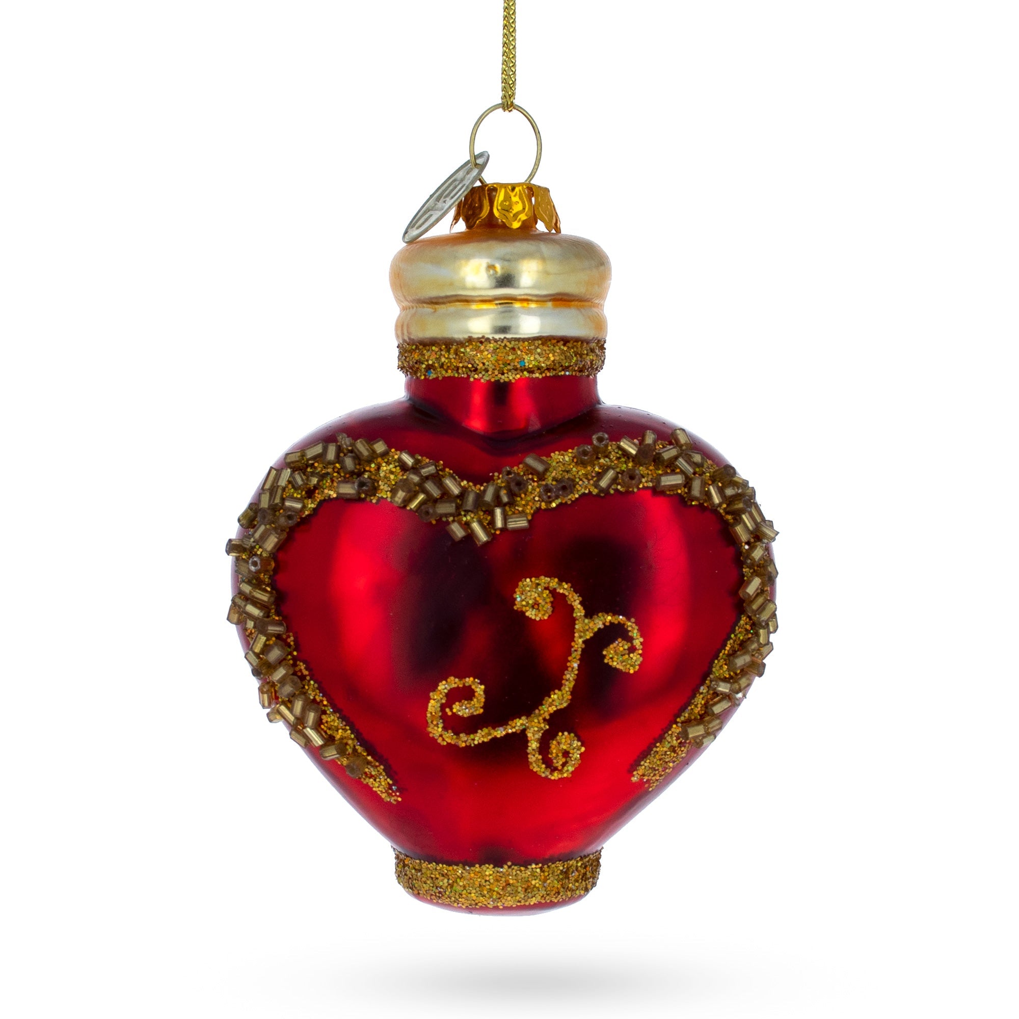 Elegant Perfume Bottle Glass Christmas Ornament