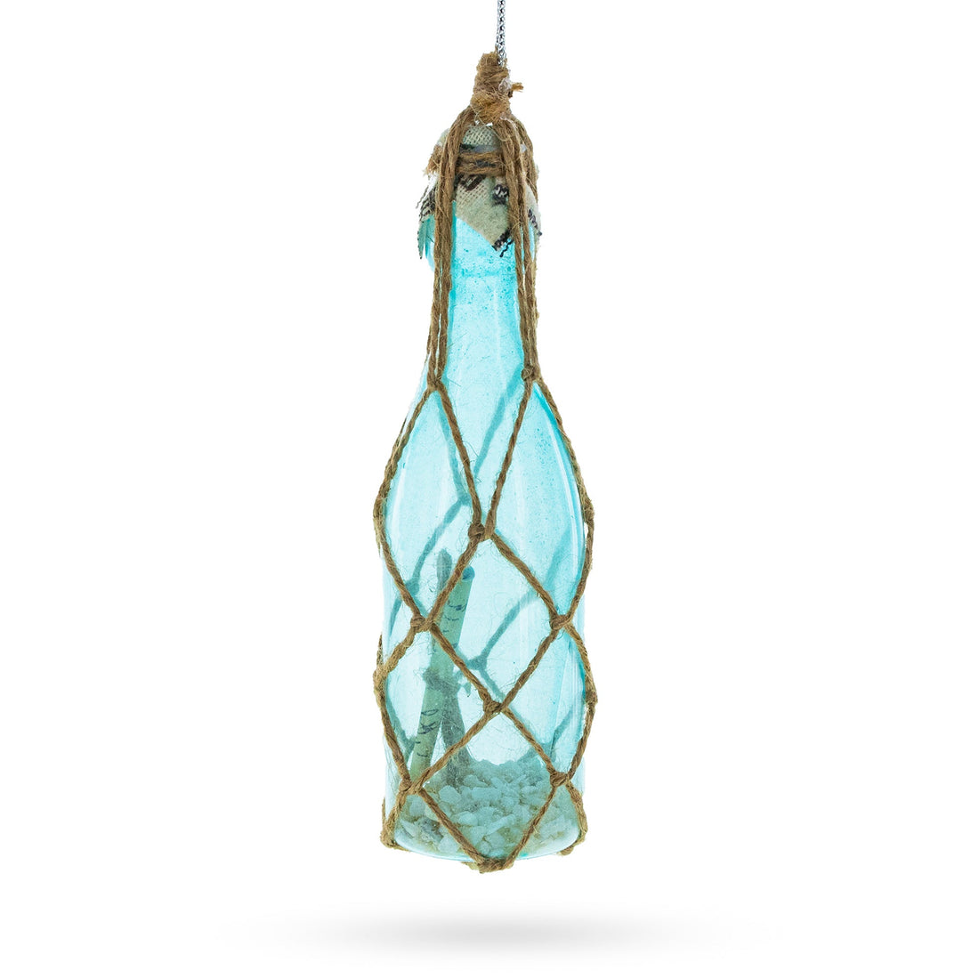 Nautical Sea Bottle with Sand Glass Christmas Ornament