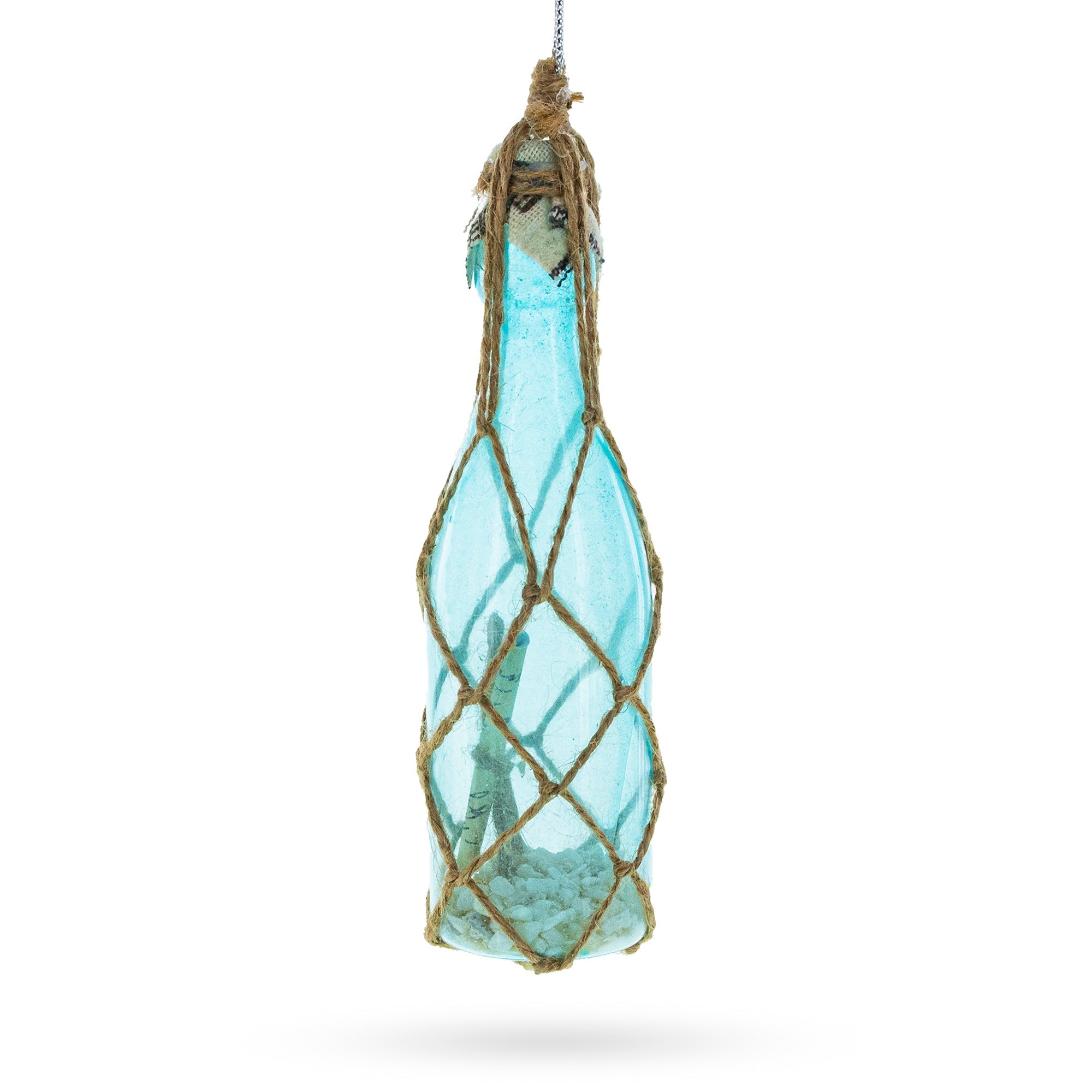 Nautical Sea Bottle with Sand Glass Christmas Ornament