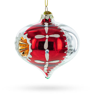 Retro Red Onion Vintage-Inspired Glass Christmas Ornament