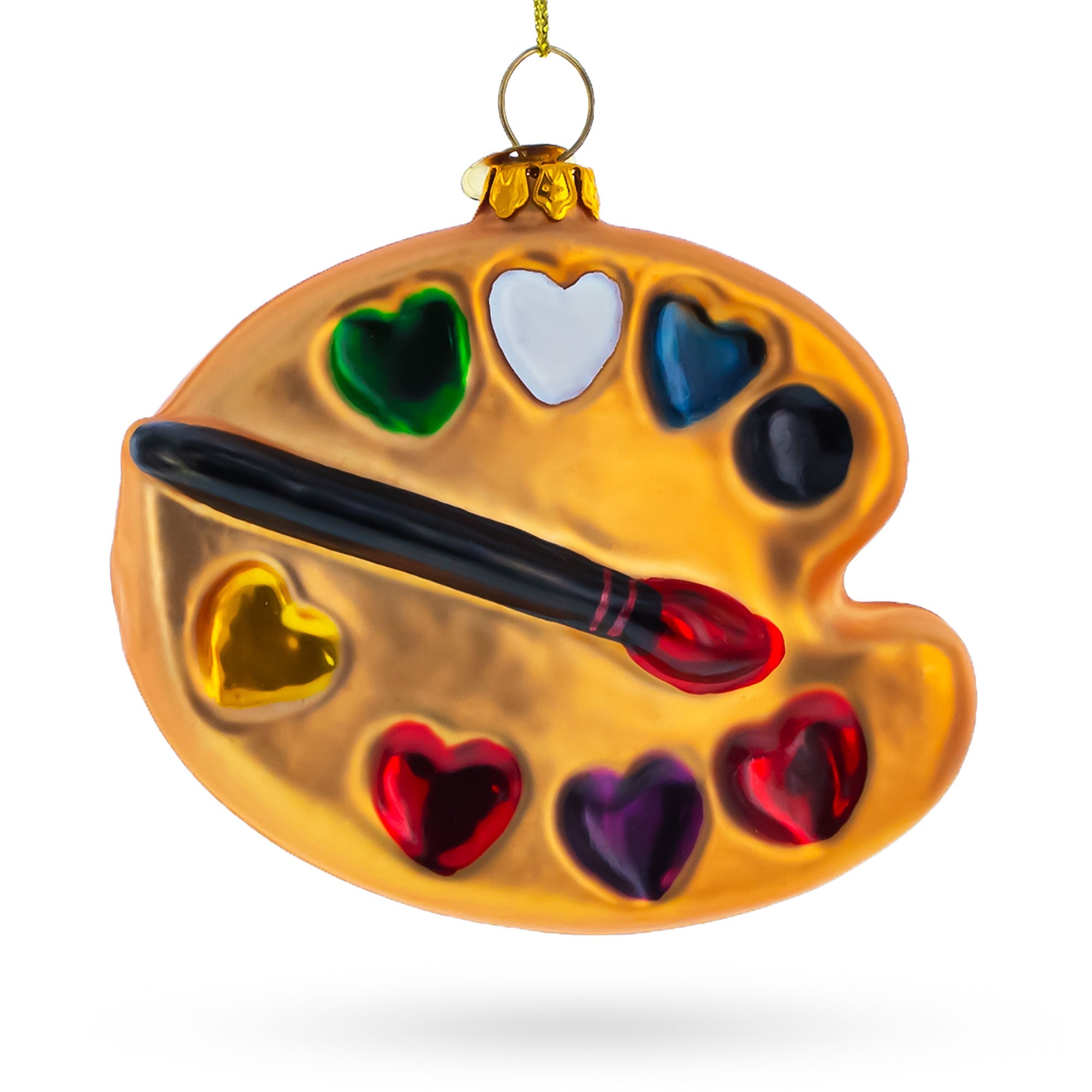 Artist's Palette Glass Christmas Ornament
