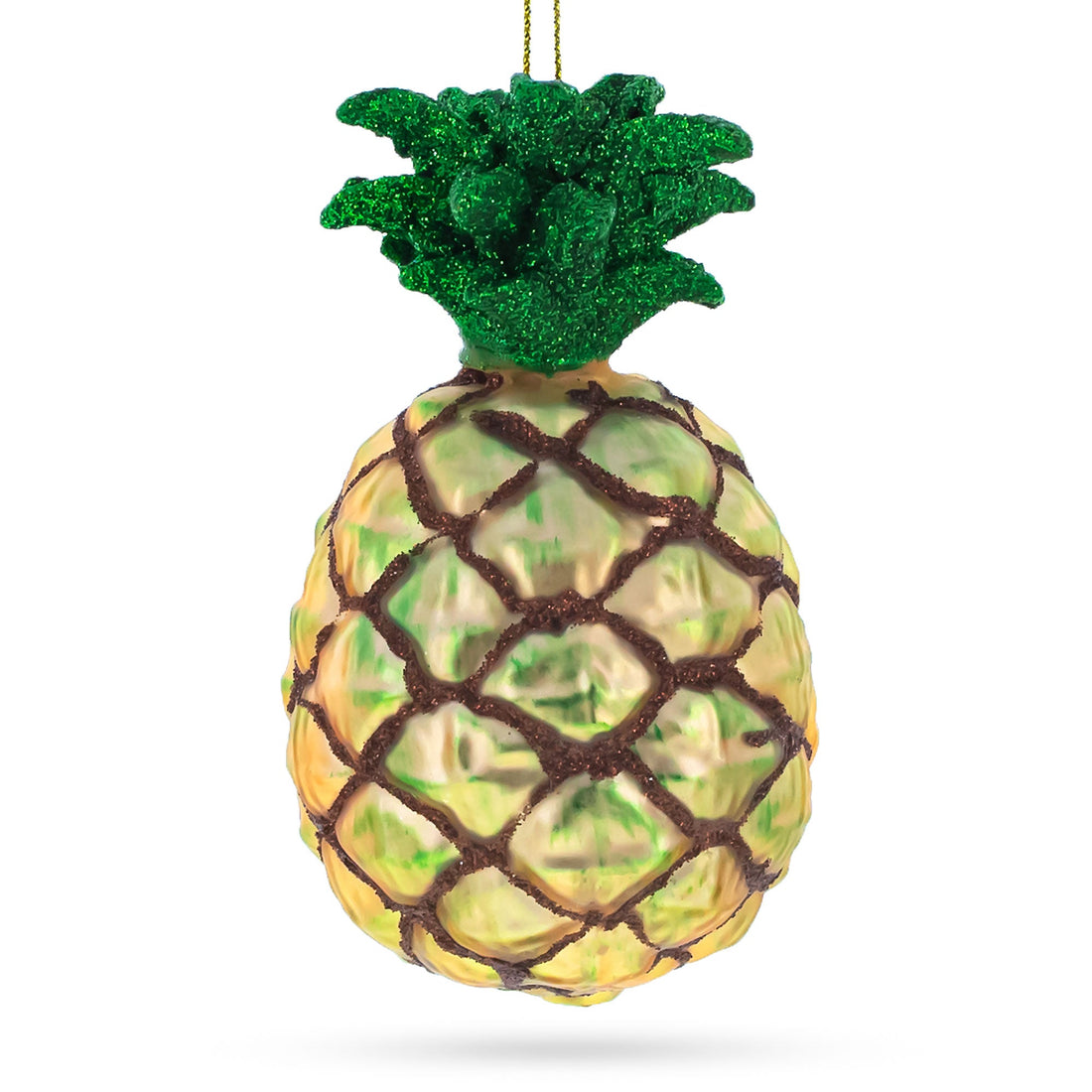 Pineapple Glass Christmas Ornament