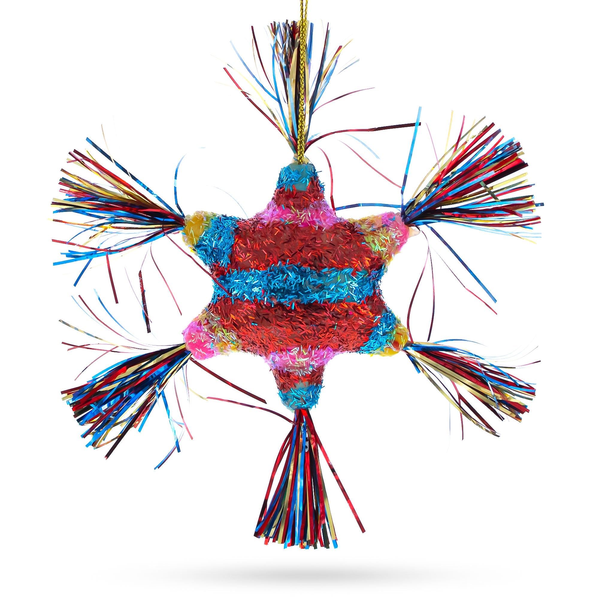 Pinata Star Glass Christmas Ornament