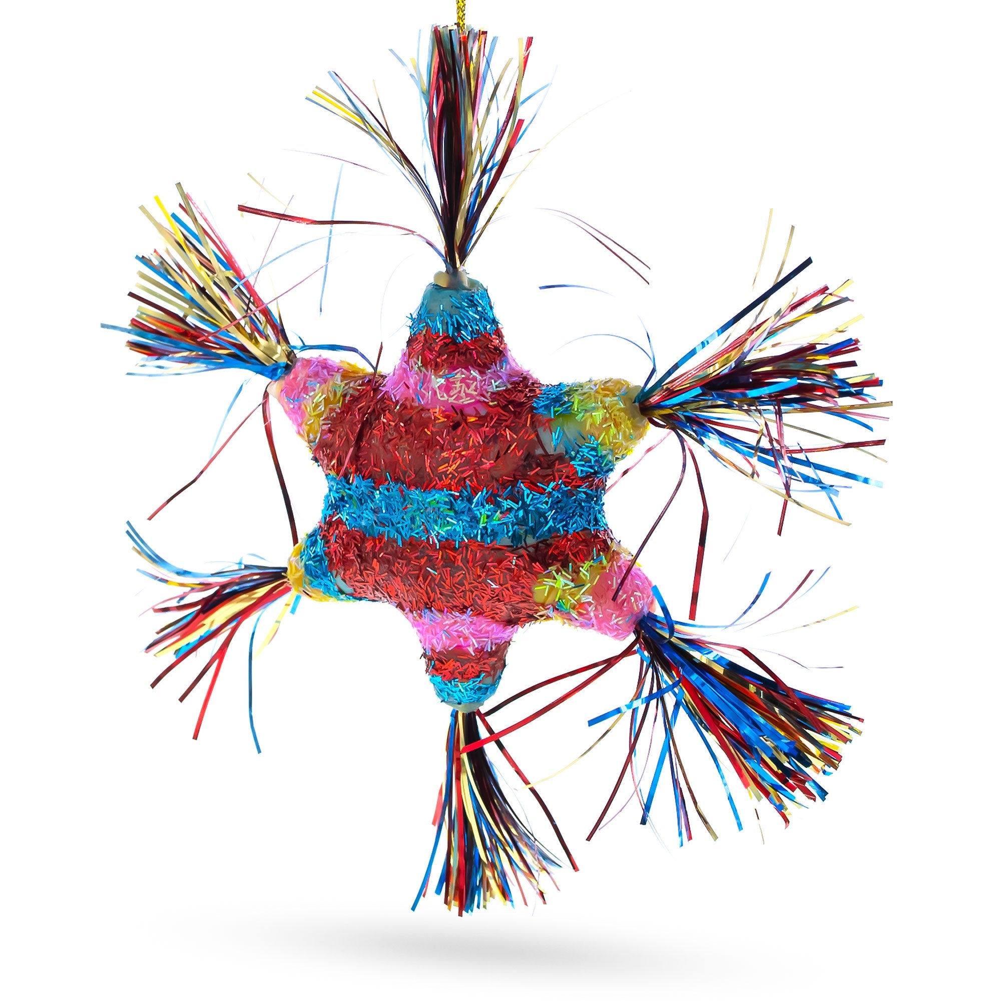 Pinata Star Glass Christmas Ornament